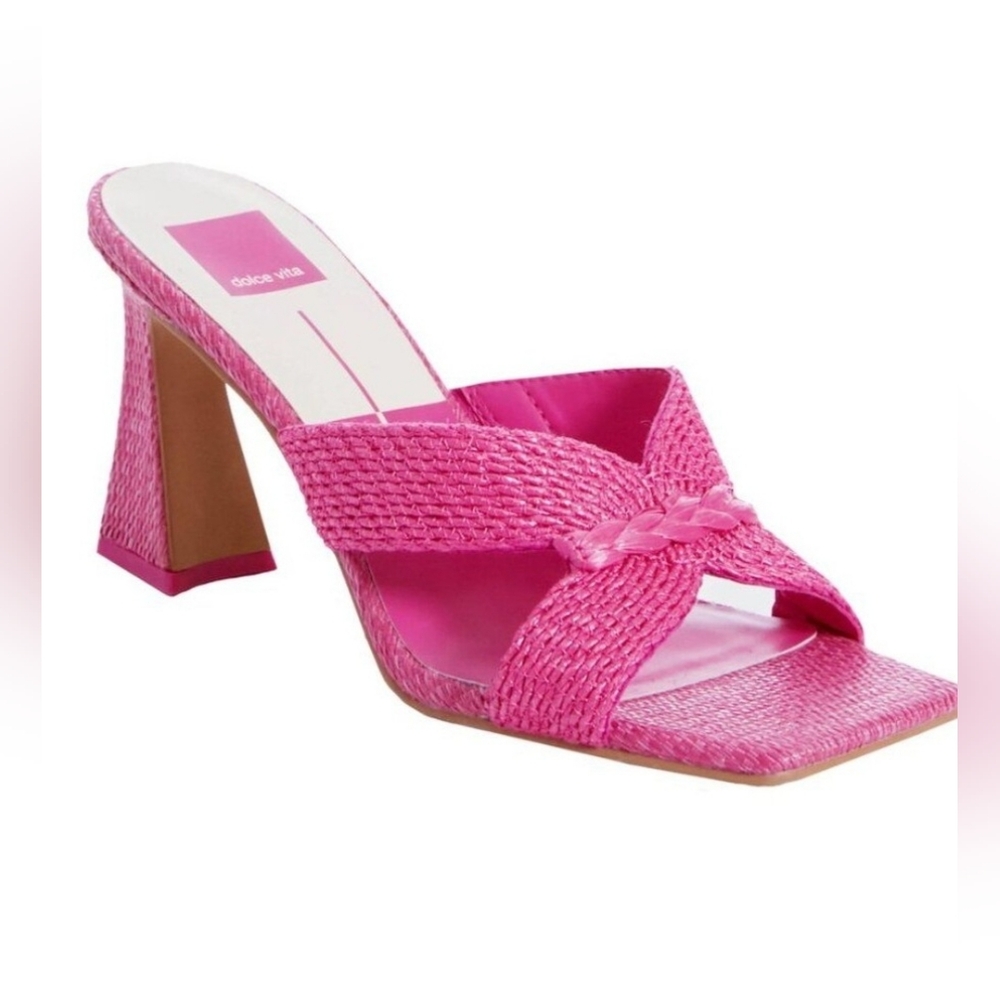 VGUC Dolce Vita Orchid Rafia Nitro Heels - Size 9
